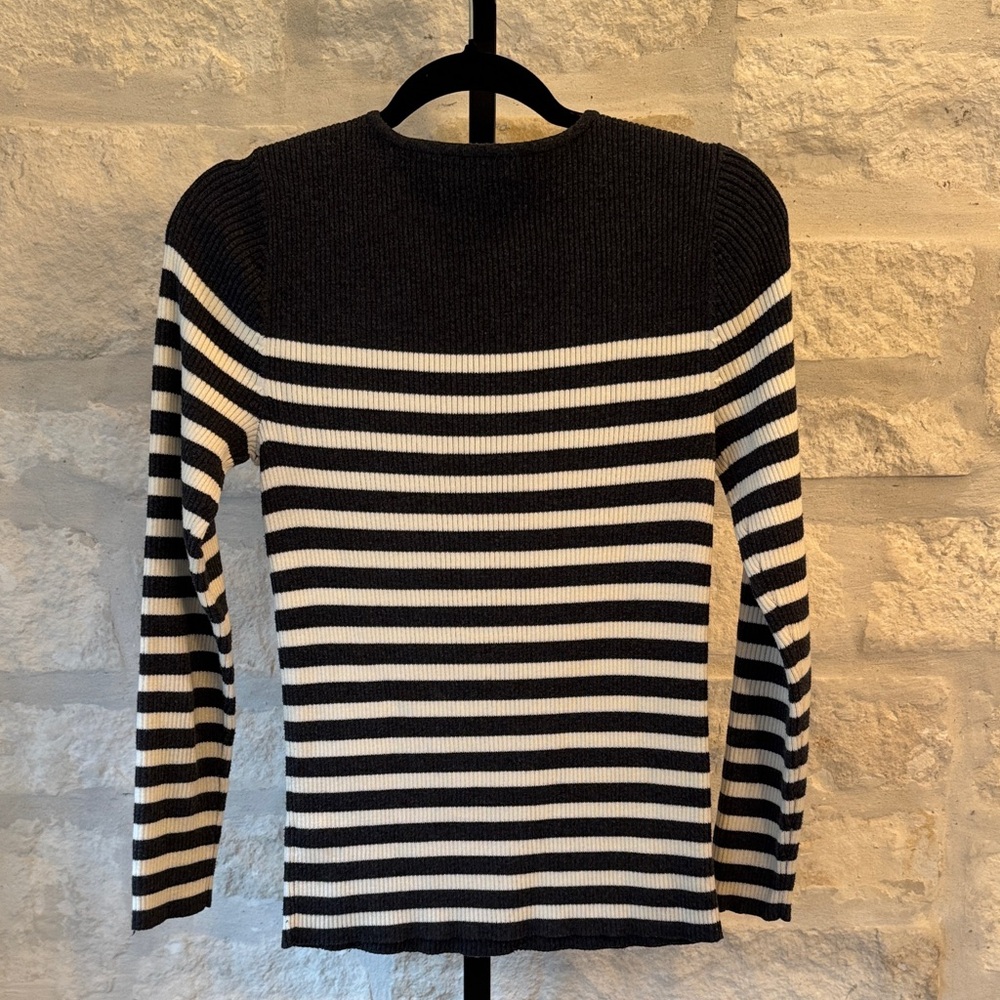 Lauren Ralph Lauren Ribbed Crewneck Sweater in Charcoal - Picture 4 of 4